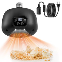 Calentador Gulfmew para gallinero con luz integrada, mantiene pollitos cálidos