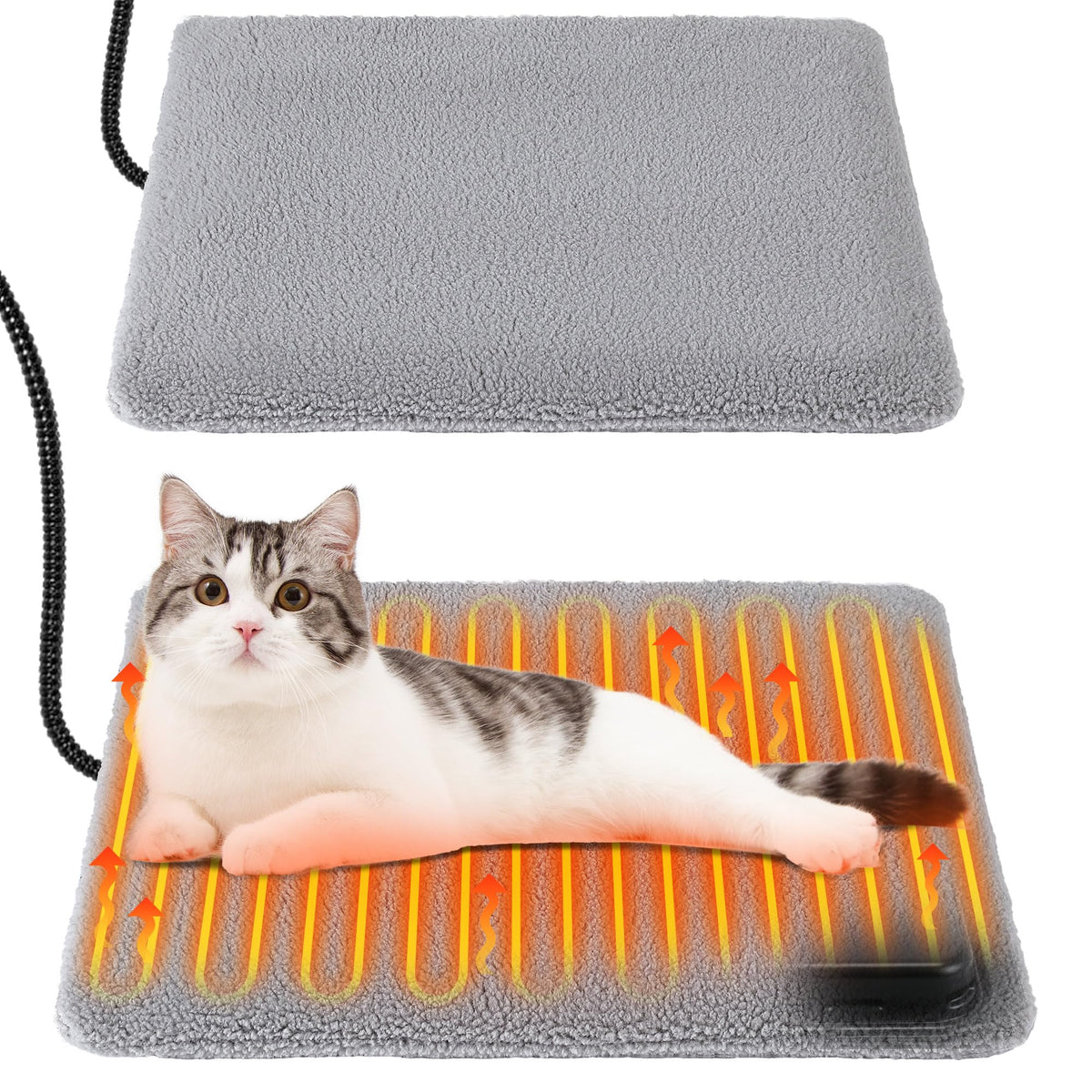 Gulfmew manta-calentadora exterior 30W para mascotas, ideal para exterior.