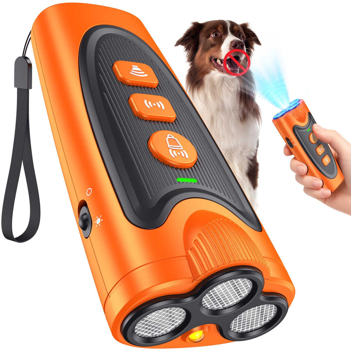GUODUN ARMOR deters ladridos con ultrasonido para entrenamiento respetuoso en casa.