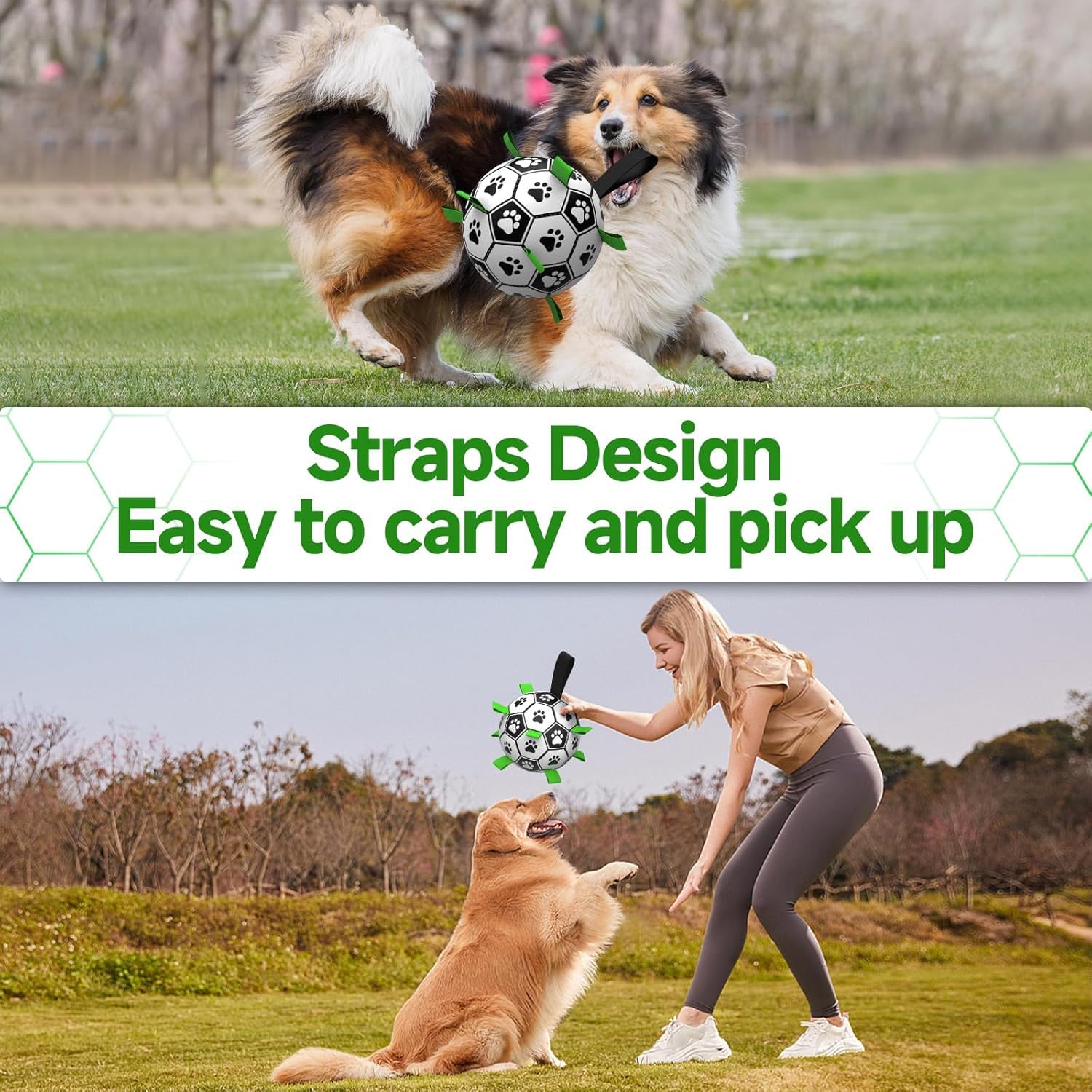 Guowanpp bola para entrenamiento de tiro y juego de tira para perros