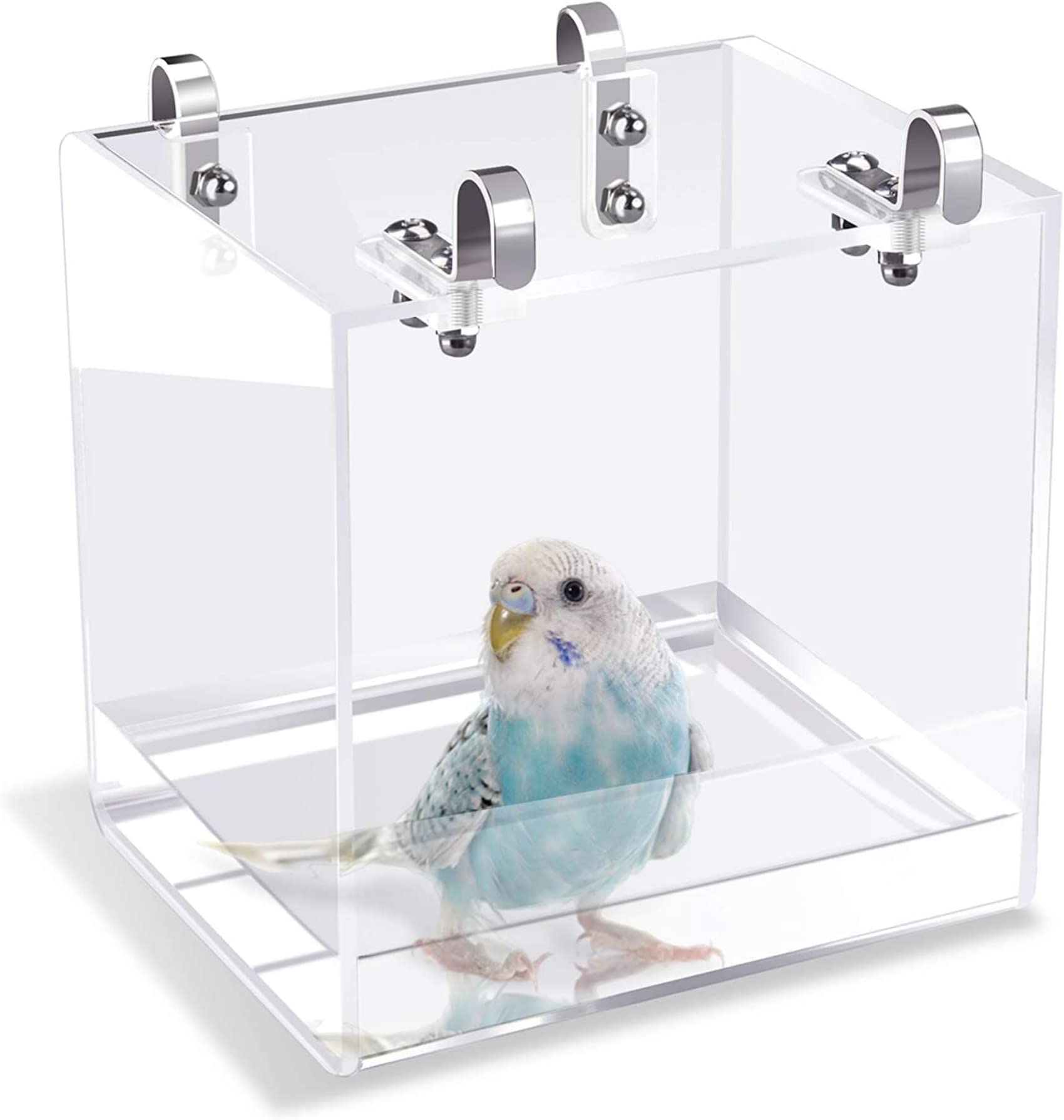 GURECOD cubo de baño colgante para aves en jaula, fácil de usar.