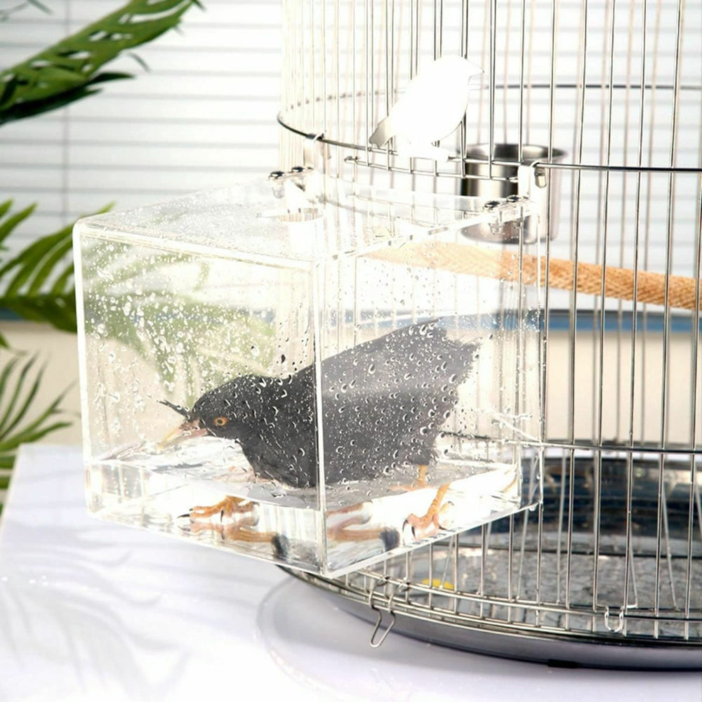 GURECOD cubo de baño para aves, colgante y fácil de usar en jaula