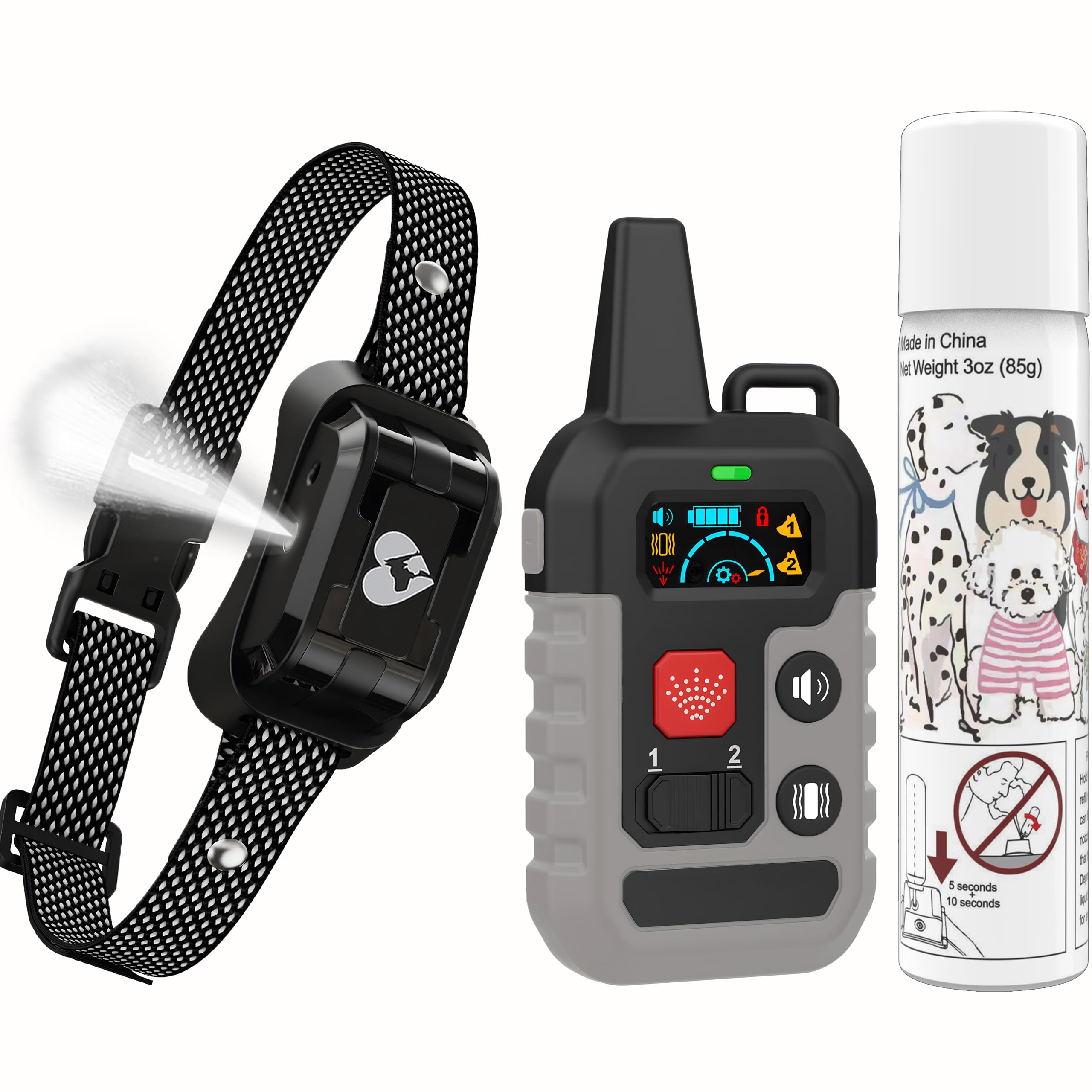 Gutes Leben collar citronela con mando para entrenamiento seguro al aire libre.