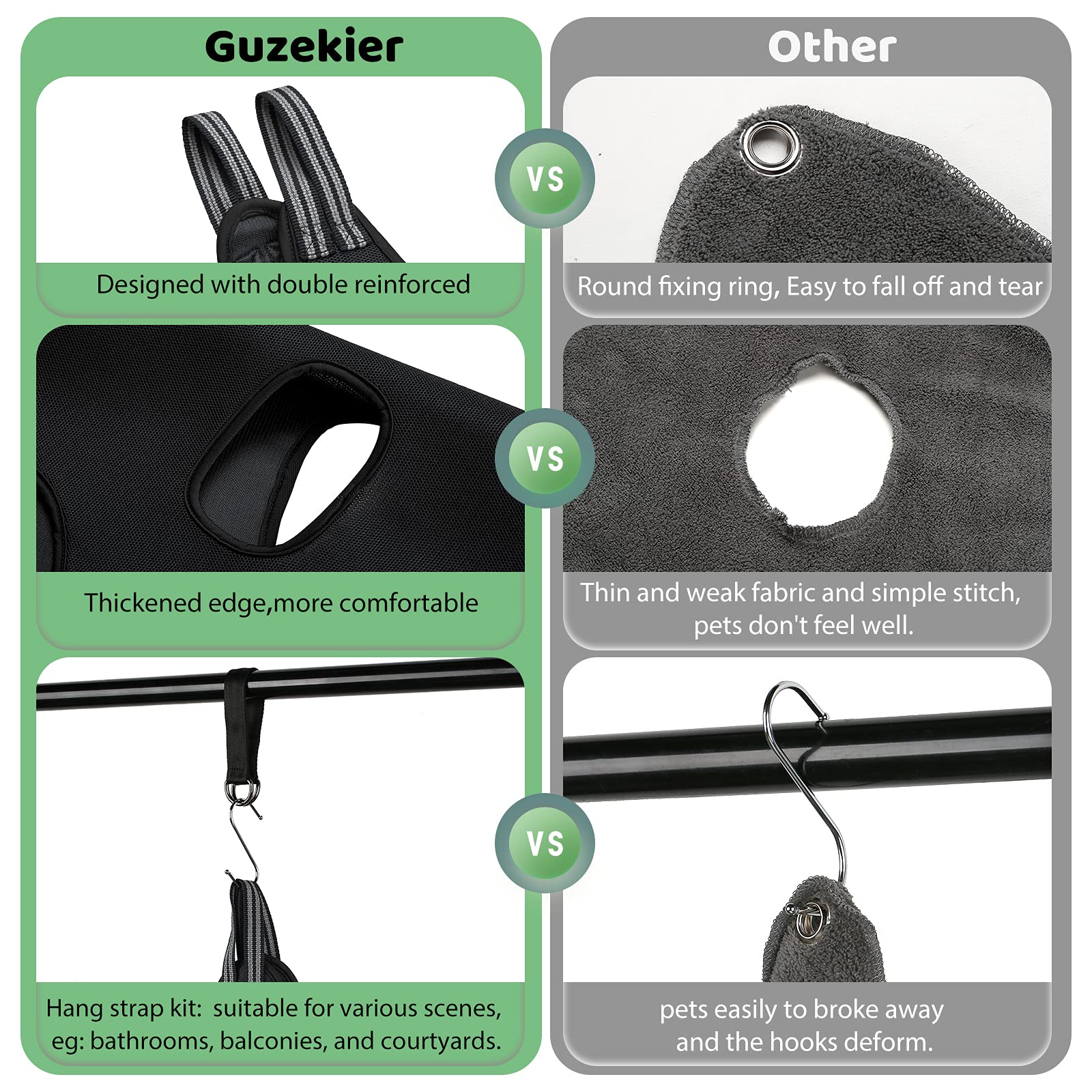 El diseño doble capa suave de Guzekier reduce fricción durante la sesión.