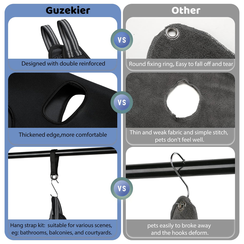 Guzekier hamaca grooming colgante sling, soporte cómodo durante el aseo