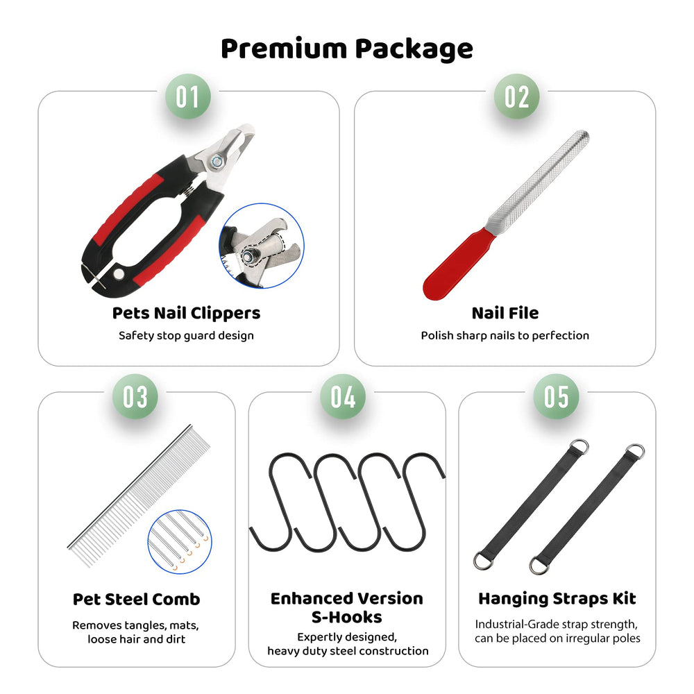 Kit profesional Guzekier para peluquería canina incluye herramientas de seguridad.
