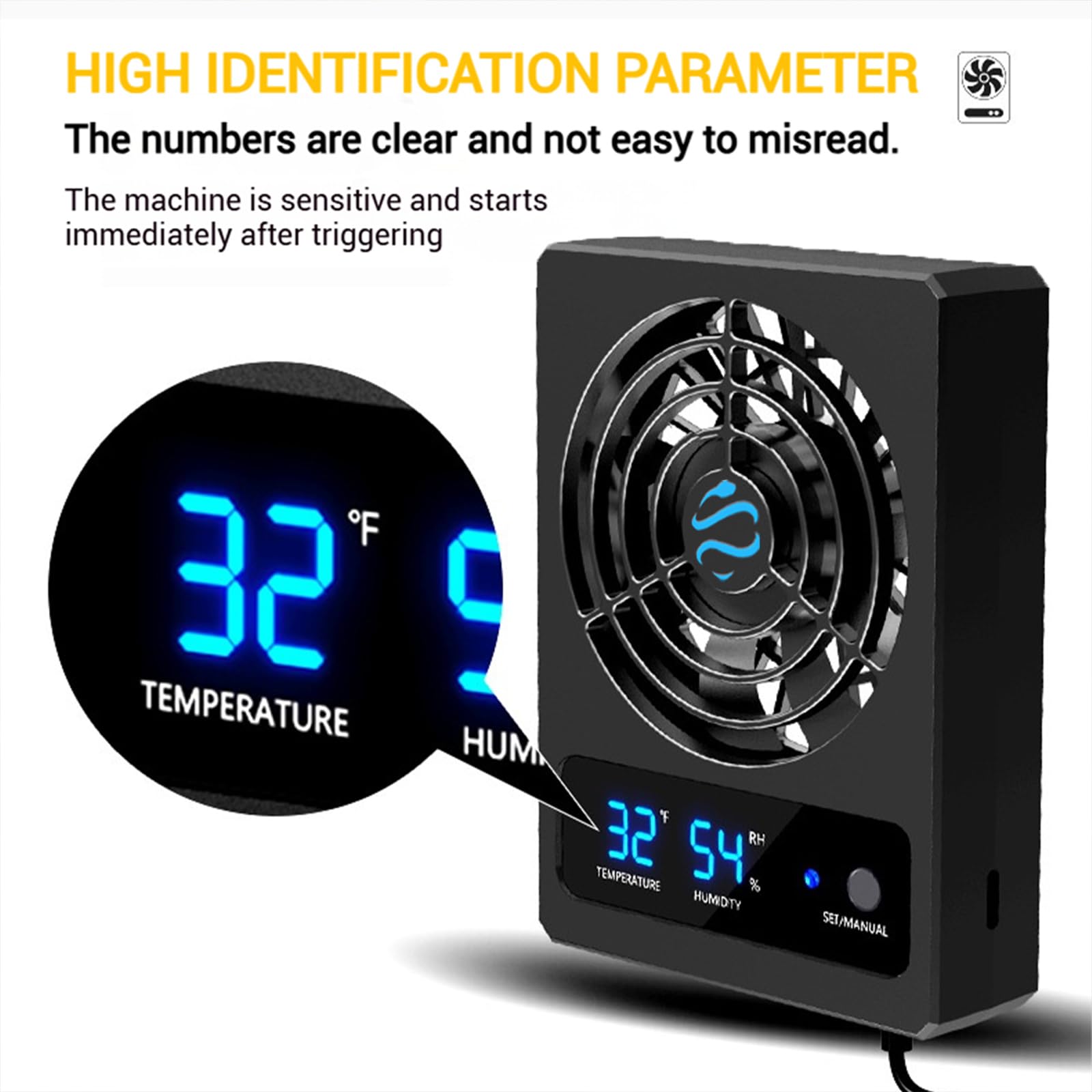 Higrometro digital GxiaoAn con doble pantalla para temperatura y humedad.