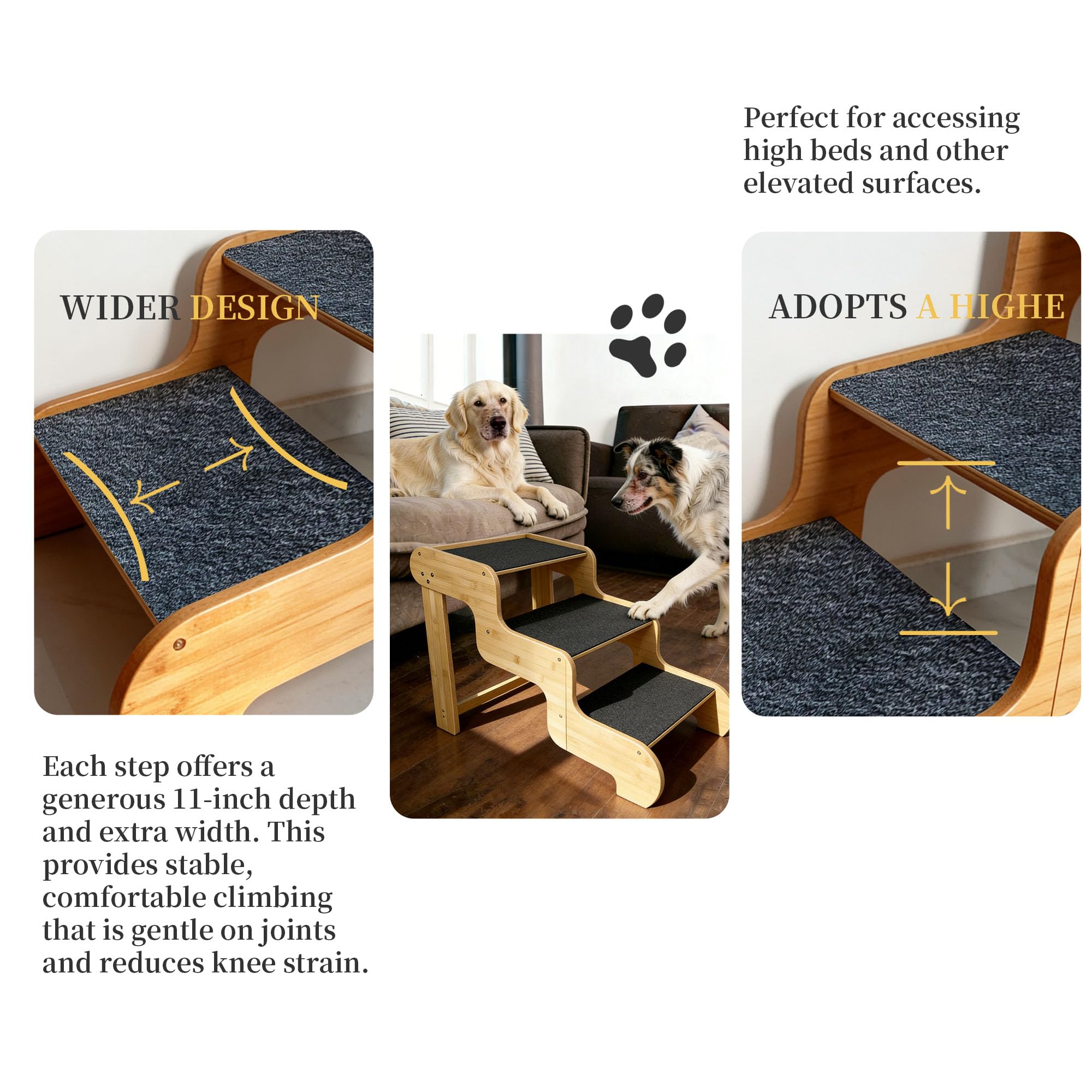 GXONE escalera para cama con capacidad de hasta 160 lb, ideal para perros grandes