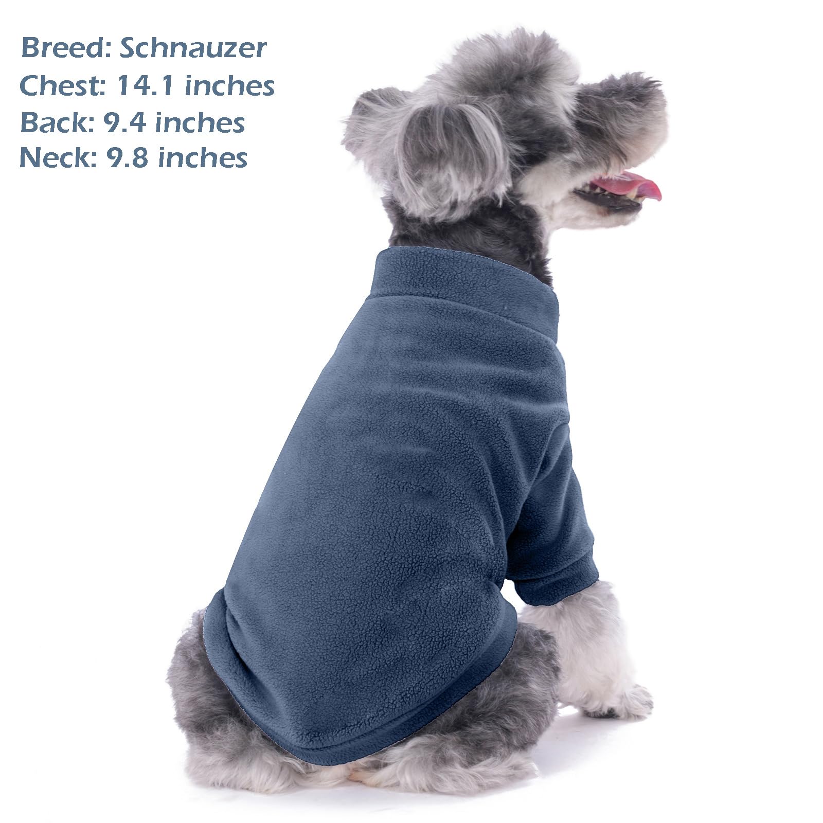 GYALAPERI sudadera para perro pequeño, cuello alto para mayor calidez.