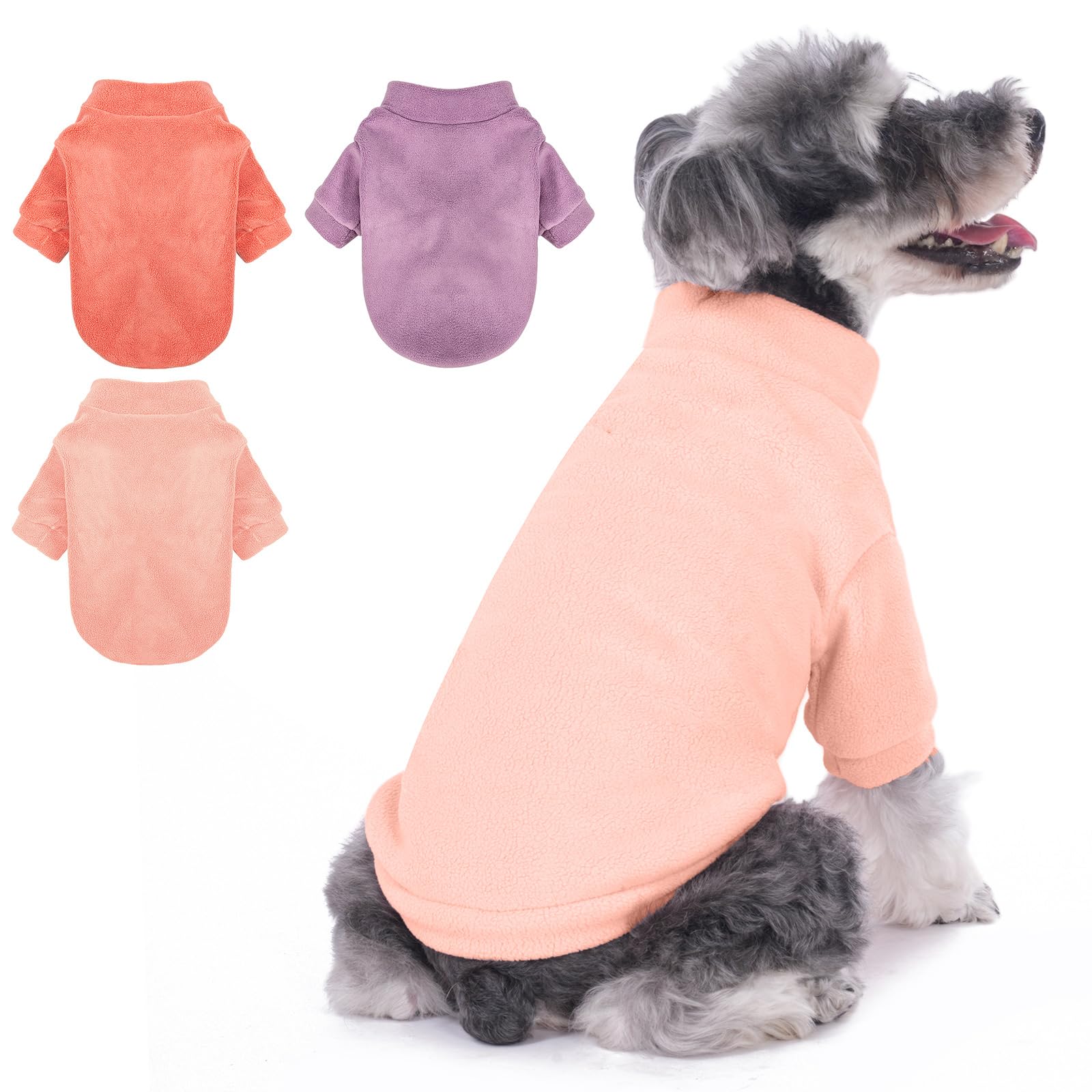 Suéter GYALAPERI para perro en color rosa, suave y cálido para paseos fríos.