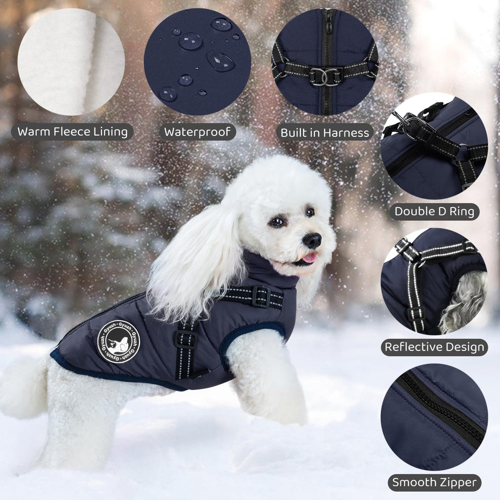Gyuzh chaqueta para perro con arnés reflectante para mayor visibilidad nocturna.