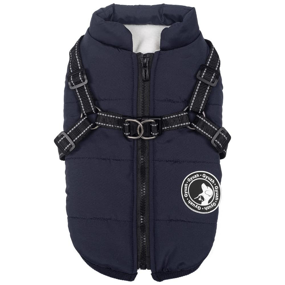 Chaqueta Gyuzh con arnés, vista frontal, cómodo para paseos.
