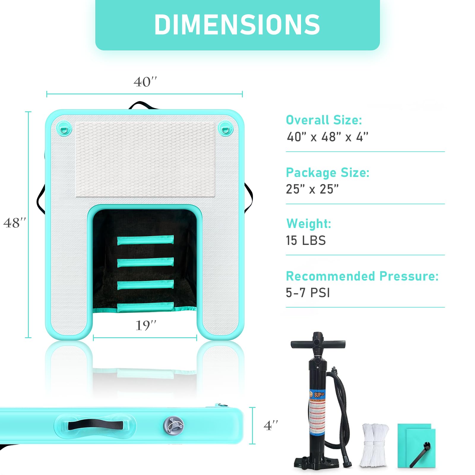 Dimensiones amplias de 40x48x4 pulgadas permiten más espacio para la mascota.