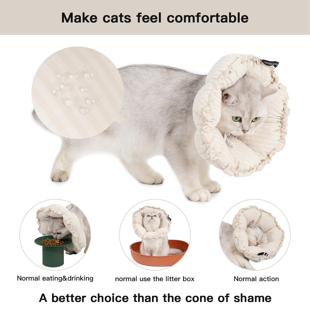 H HIDREAM cono para gato con ajuste elástico, brinda ajuste seguro y cómodo.
