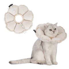H HIDREAM cono suave para gato, vista frontal, protege heridas mientras come.