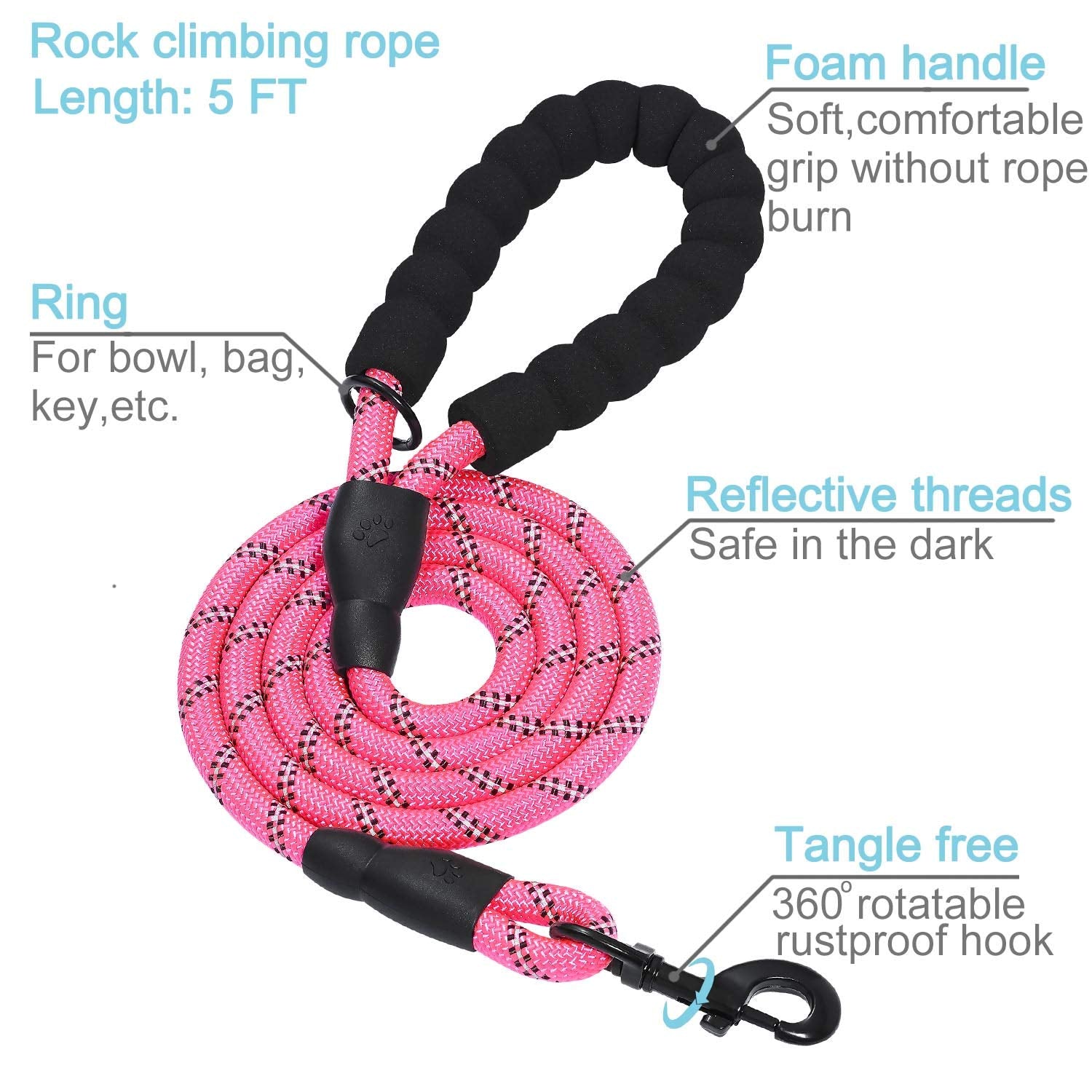 haapaw collar martingale nylon duradero resiste tirones diarios.