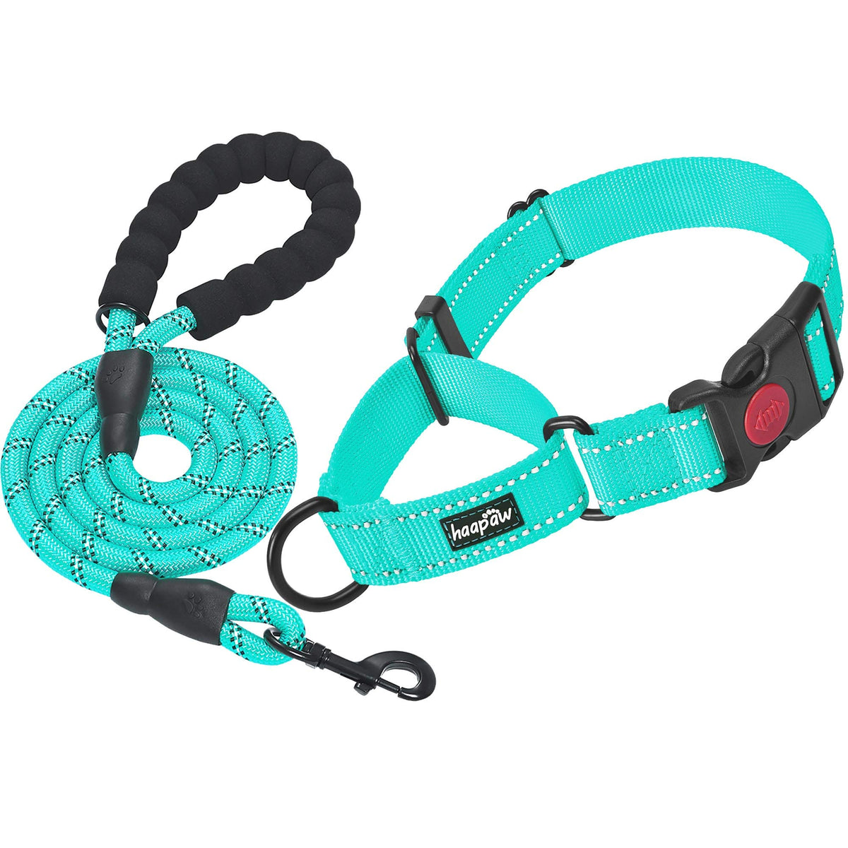 Collar martingale Haapaw con hebilla de liberación rápida para control de entrenamiento cómodo.