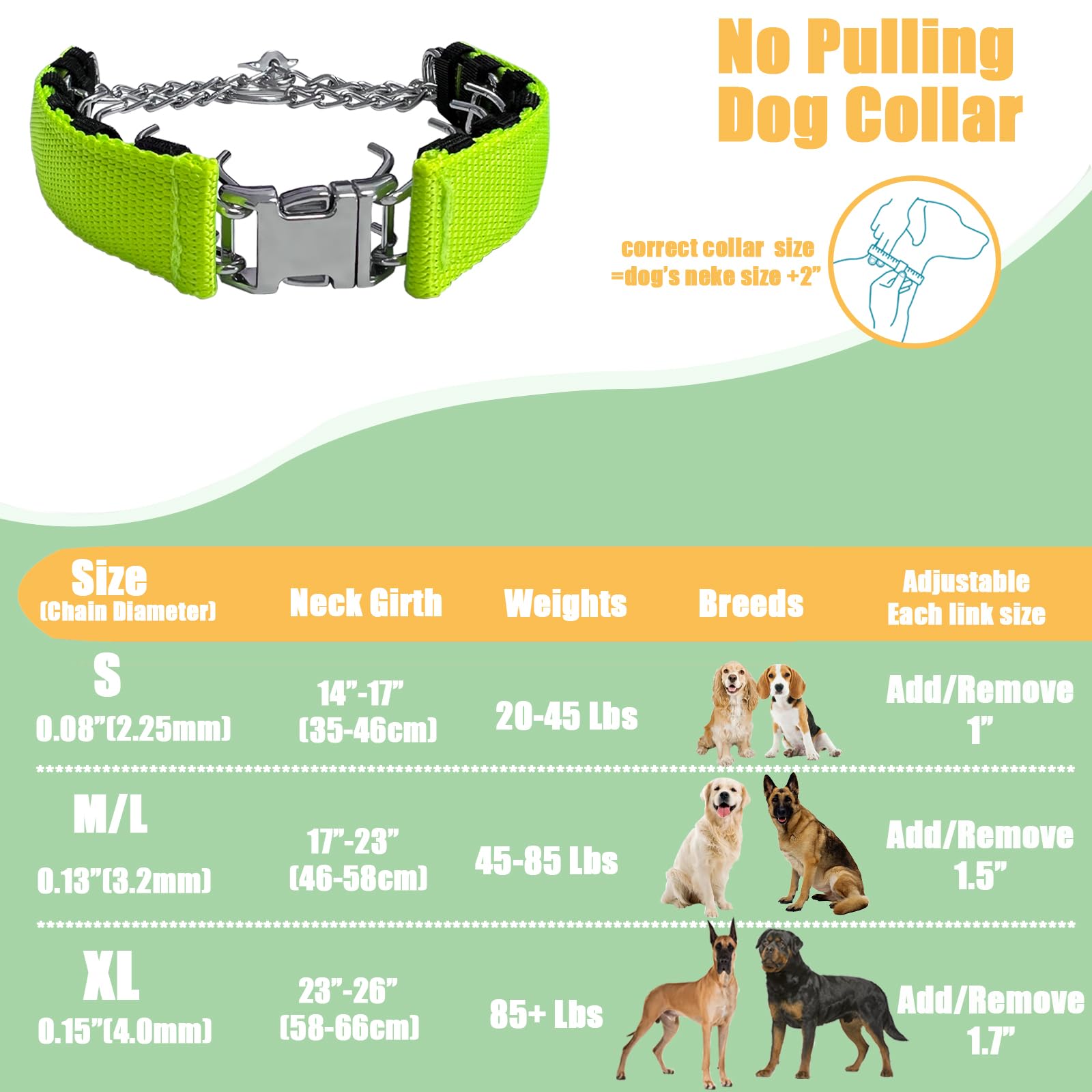 HAESINPA collar-ajuste-preciso-con-enlaces-adicionales facilita el ajuste