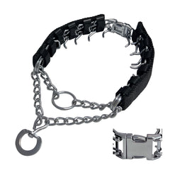 HAESINPA collar de entrenamiento con púas y cierre rápido, cómodo para paseos.