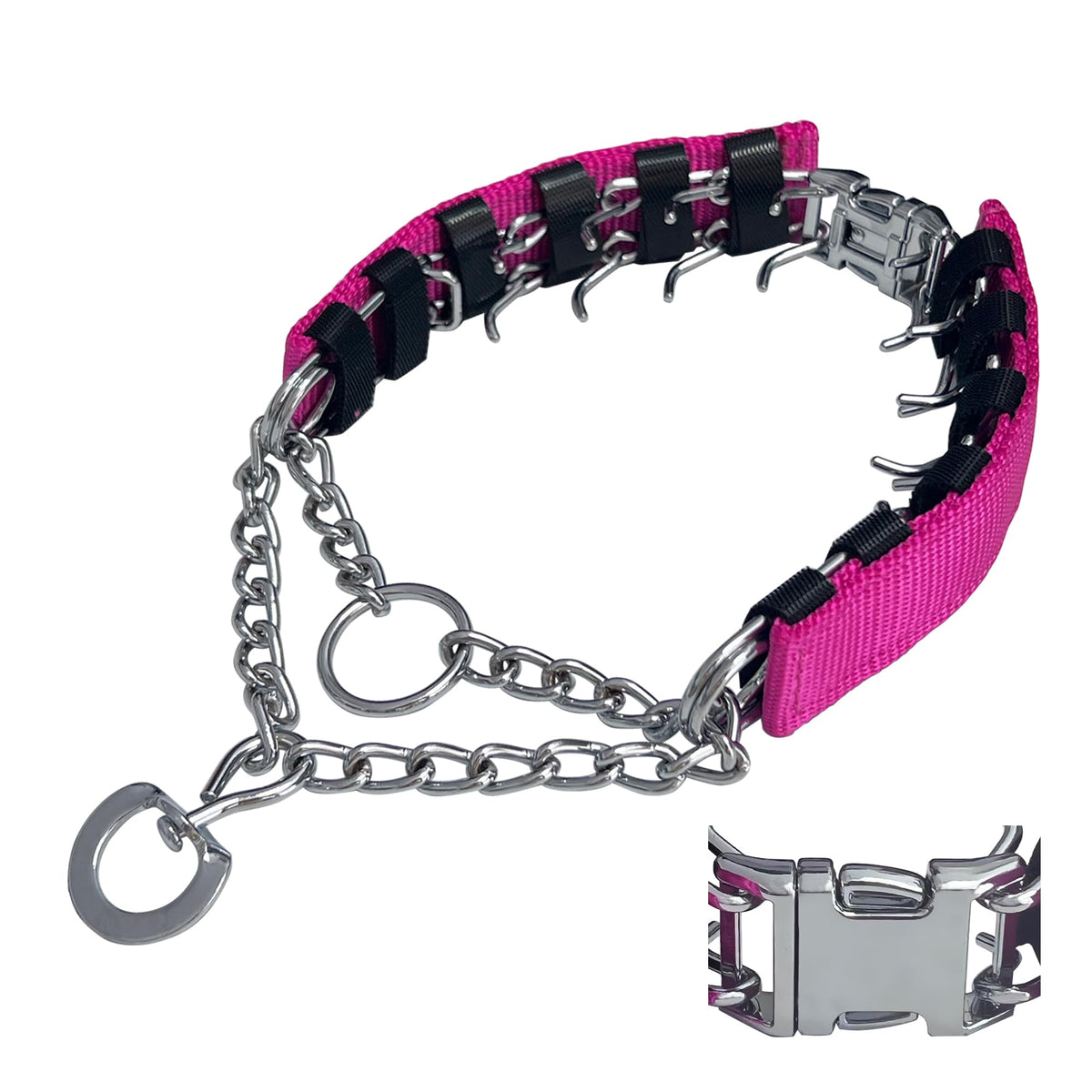 HAESINPA collar de entrenamiento con púas, cierre rápido para facilitar el entrenamiento diario.