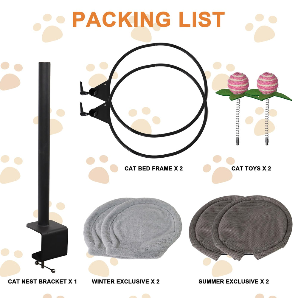 Haijunnm Cama Doble para Gatos - Base antideslizante protege la superficie