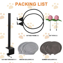 Haijunnm Cama Doble para Gatos - Base antideslizante protege la superficie