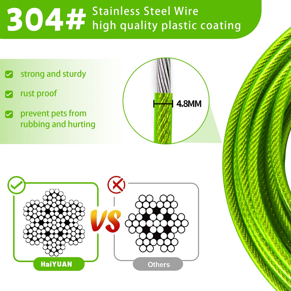 HaiYUAN cable de sujeción para perro, 20 pies, durabilidad y seguridad.