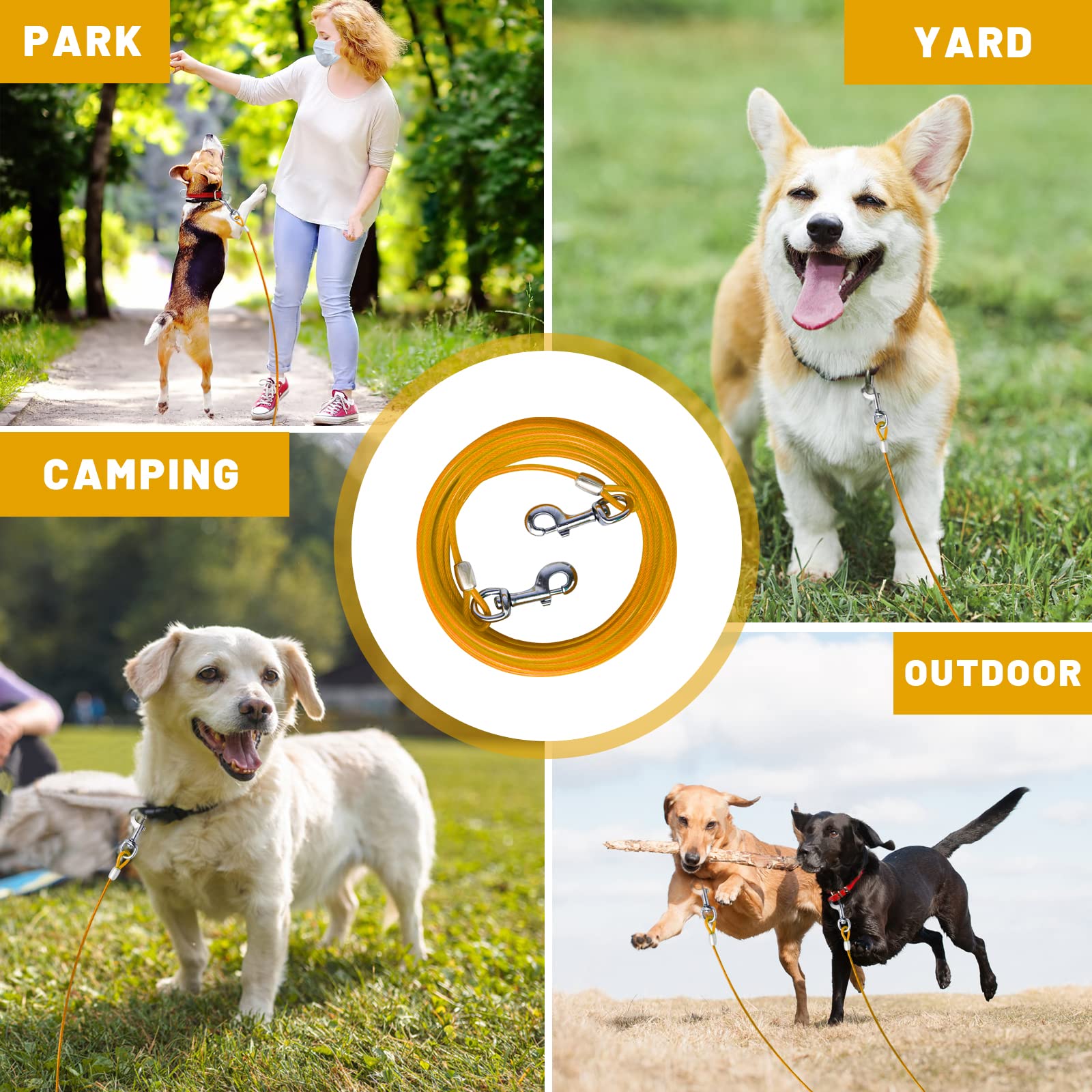 HaiYUAN gancho giratorio 360 grados facilita movimientos del perro sin trabas