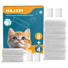 HAJXM filtros 8-pack para fuente: mejora la limpieza del agua para tu gato