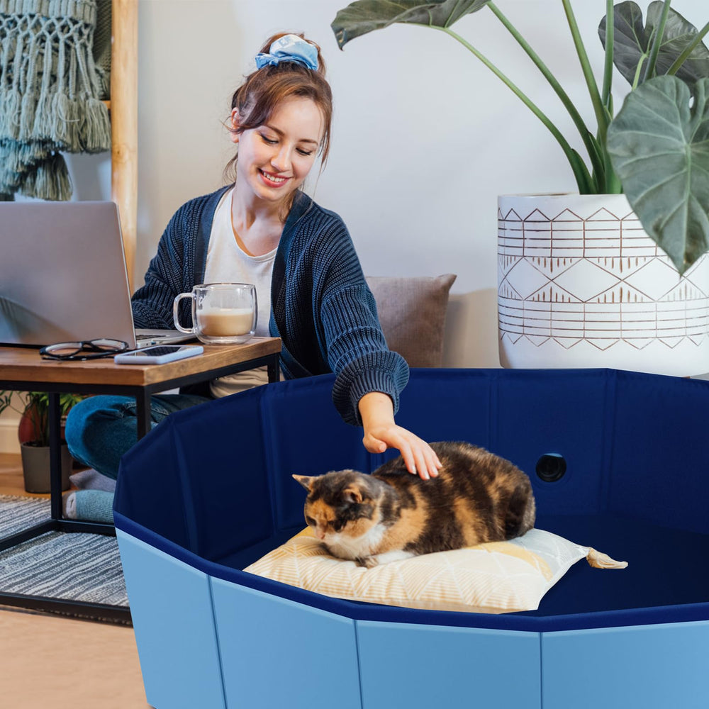 HALAGAS material oxford caja gatos: tela duradera resistente a arañazos.