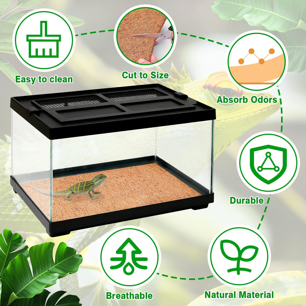 Halatool: carpeta reptil 12x30 duradera anti-ingestión para terrarios.