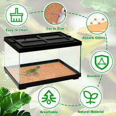 Halatool: carpeta reptil 12x30 duradera anti-ingestión para terrarios.
