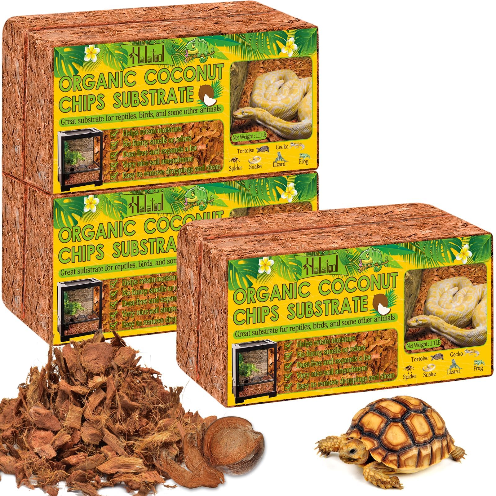 Halatool substrato de coco natural expandiéndose al humedecer para terrarios