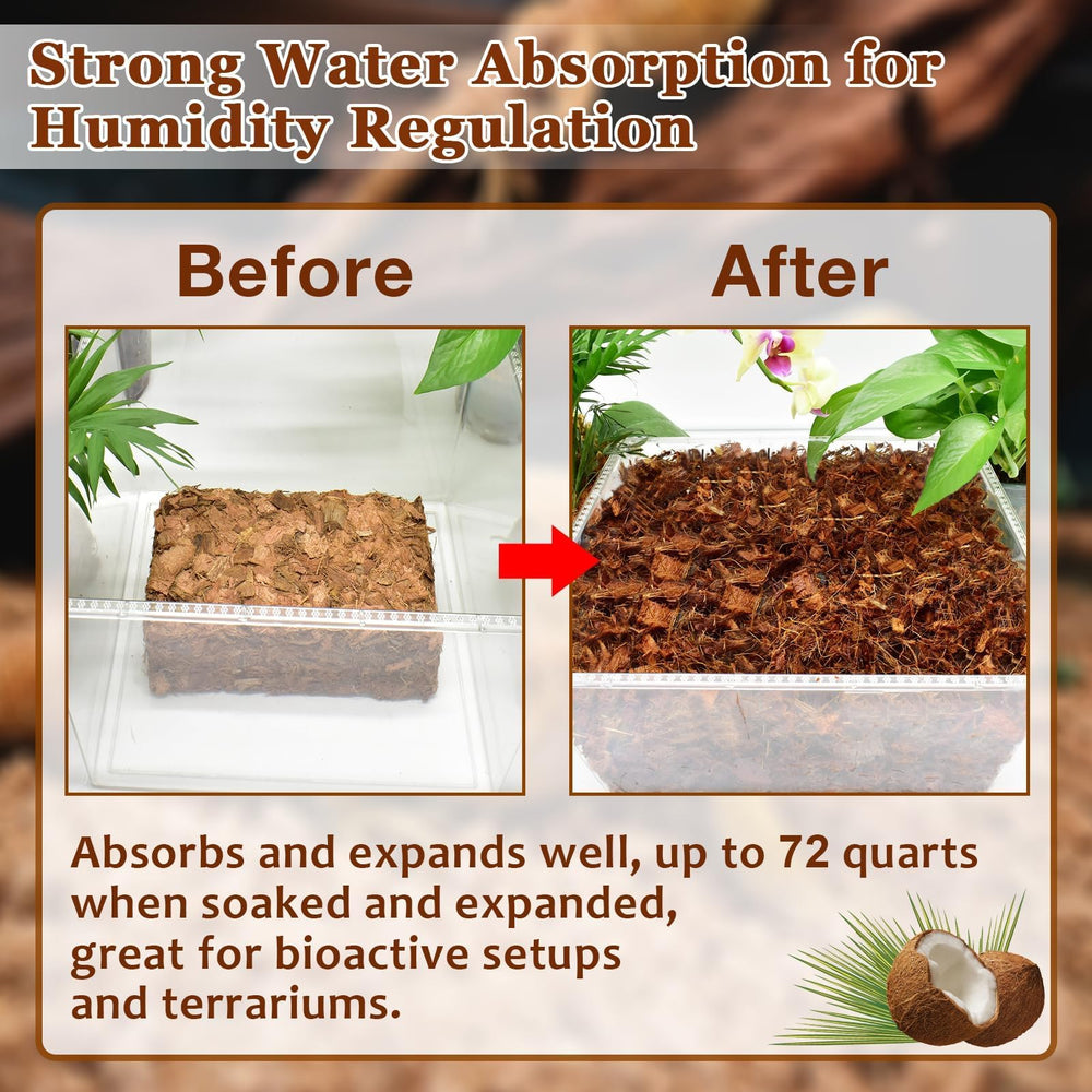 Halatool sustrato terrario coco-husk ideal para reptiles y plantas tropicales