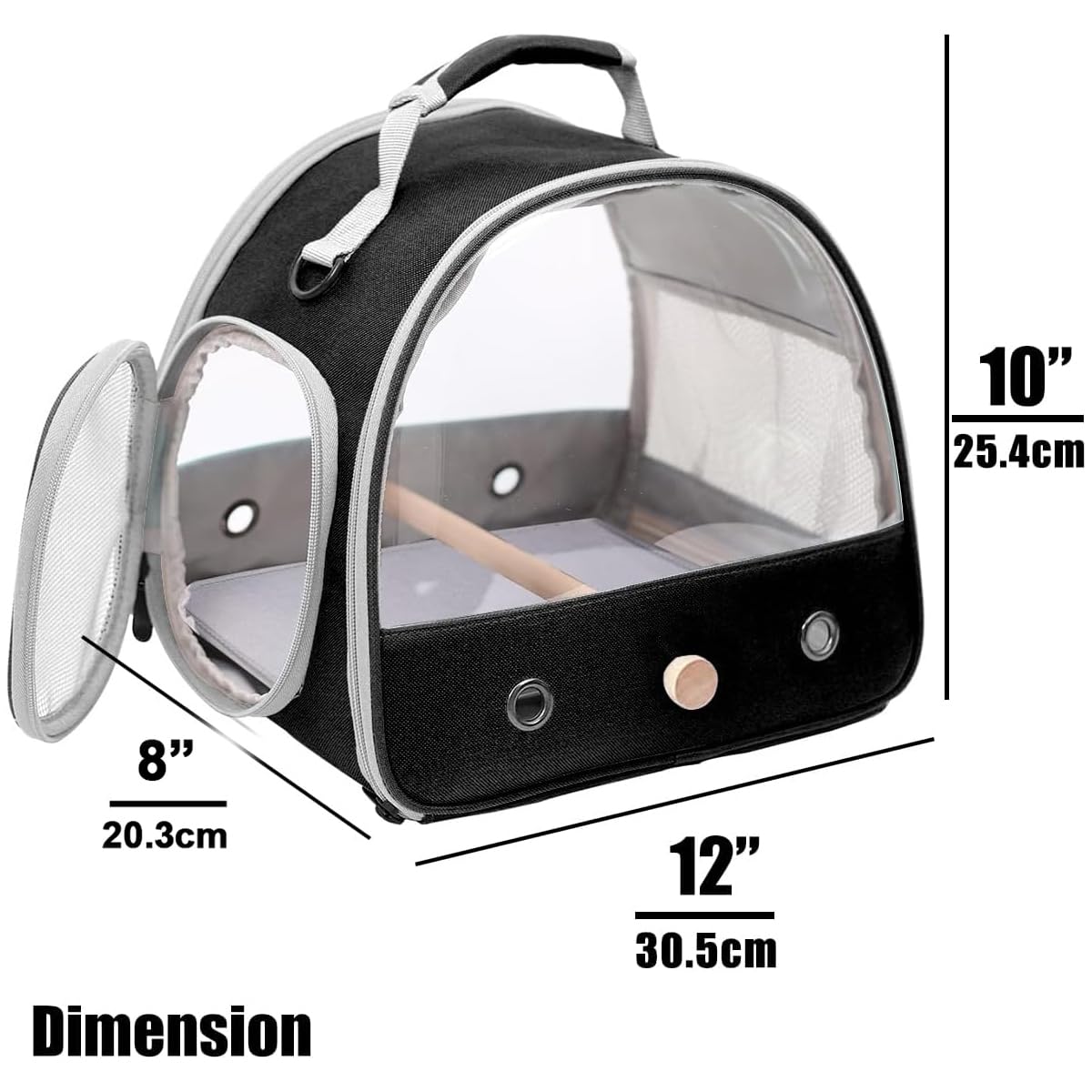 Halinfer Bird Travel Carrier con manija superior para llevar con comodidad.