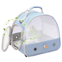 Halinfer jaula portatil para pajaro pequeno, ideal para viajes y transporte cómodo.
