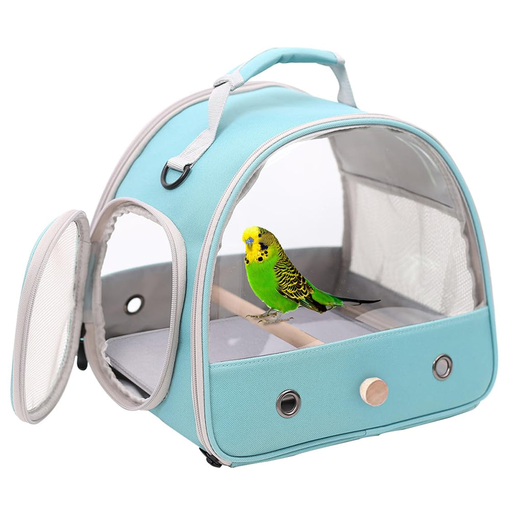 halinfer jaula viaje para pajarito con ventanas transparentes para ver el paisaje durante el traslado.