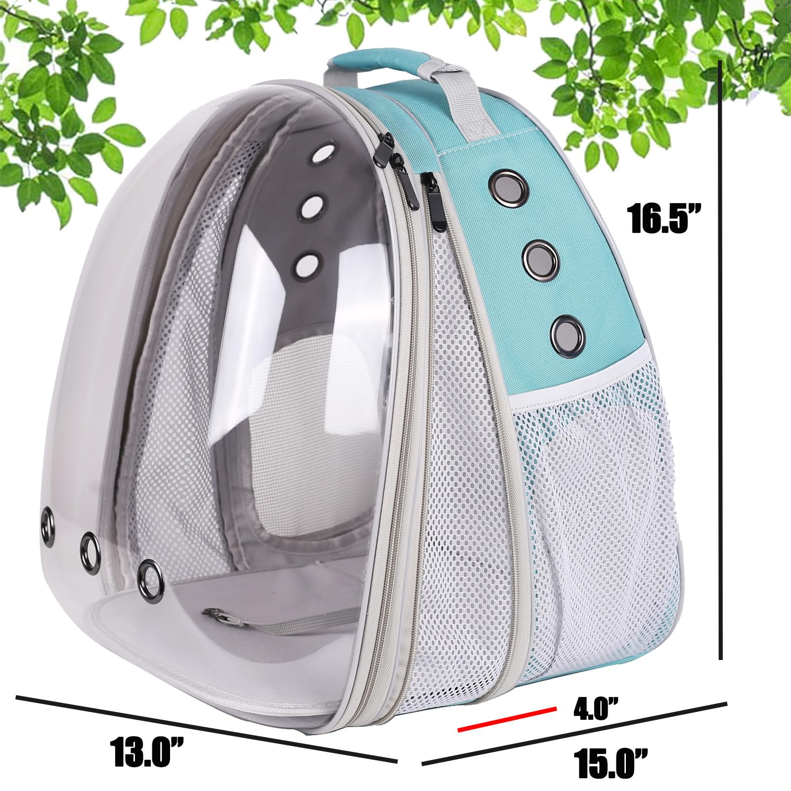 Extensión frontal de 4 pulgadas mejora espacio y ventilación para gatos grandes.