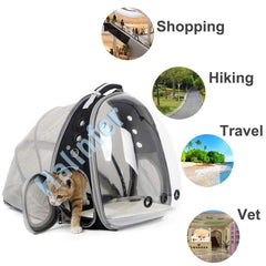 Halinfer mochila gato con ventilación de 9 orificios para mejor flujo de aire.