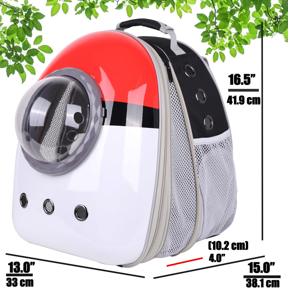 Mochila Halinfer con ventana burbuja frontal, visión clara para el gato.