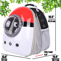 Mochila Halinfer con ventana burbuja frontal, visión clara para el gato.