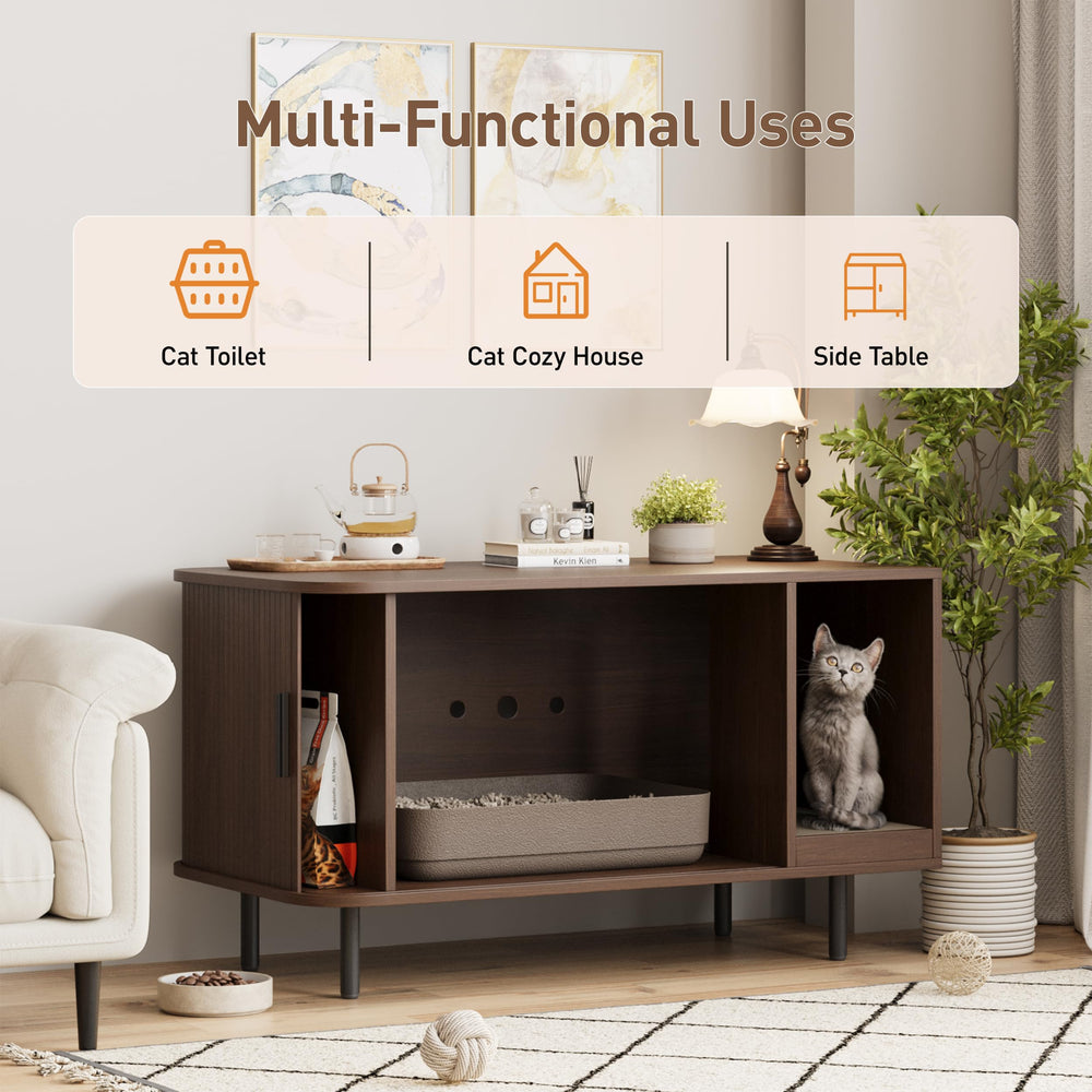 Halitaa acabado nogal moderniza la sala sin perder la función de mueble