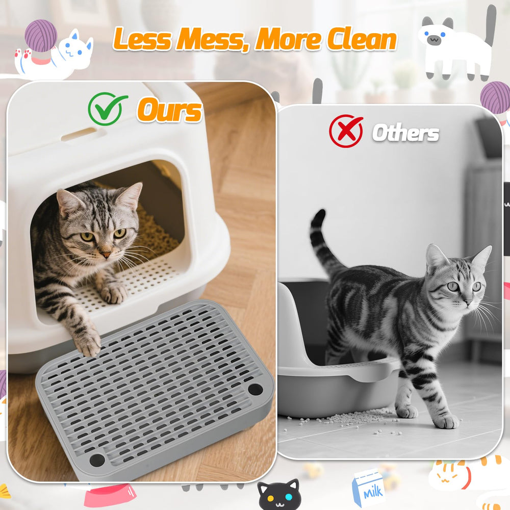 HALKYDY dimensiones amplias tapete litter ofrece área generosa para gatos