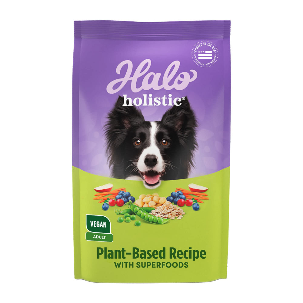 Halo Holistico bolsa vegana para perro adulto lista para comer.