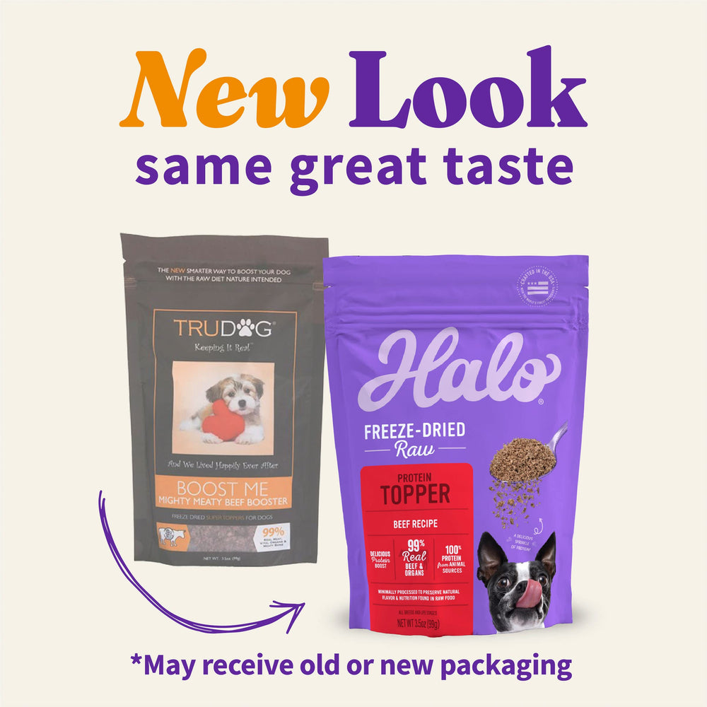 Halo ternera crudo liofilizado, primer plano de carne real, palatabilidad para perros.