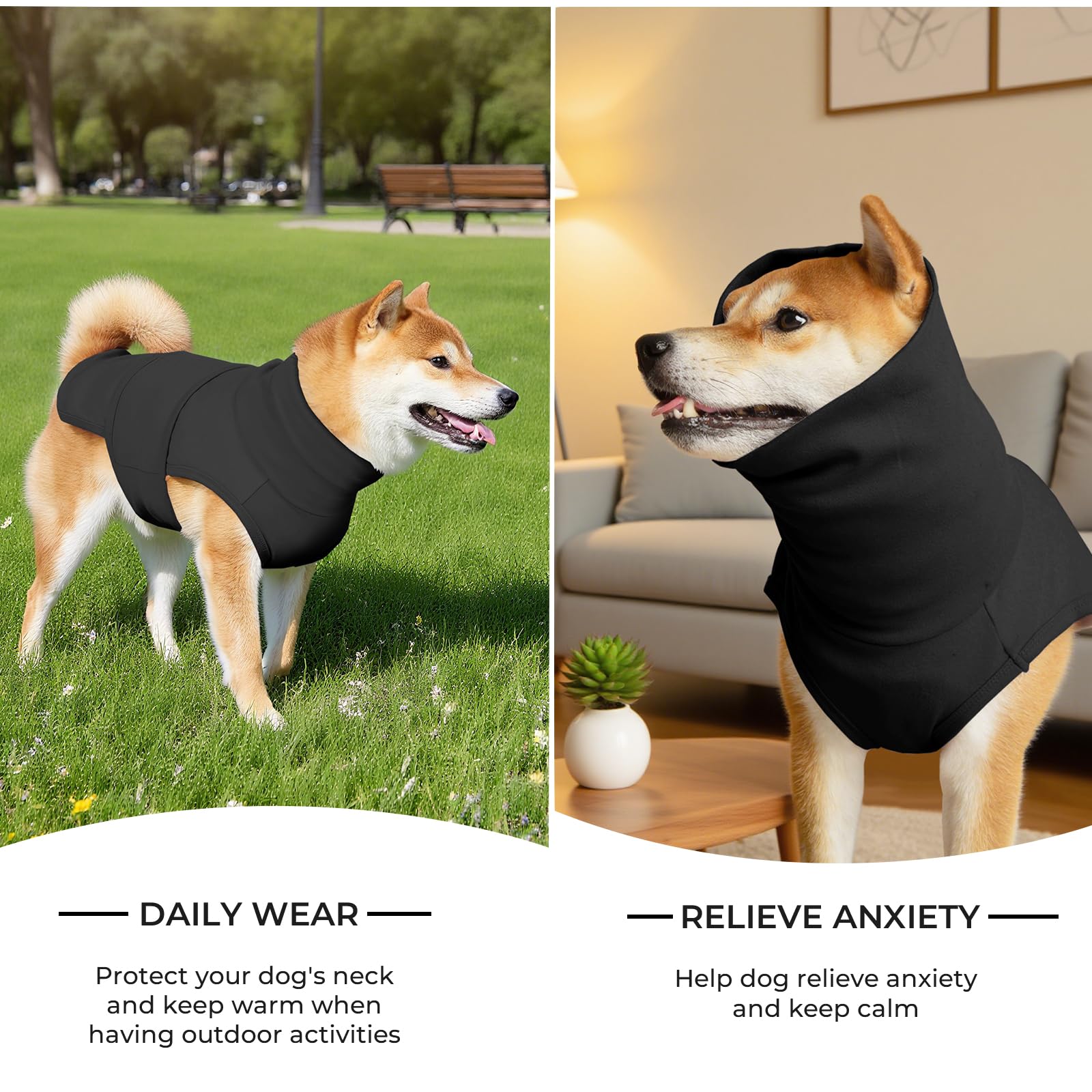 Haloumoning chaleco calma perro material suave y elástico para mayor comodidad