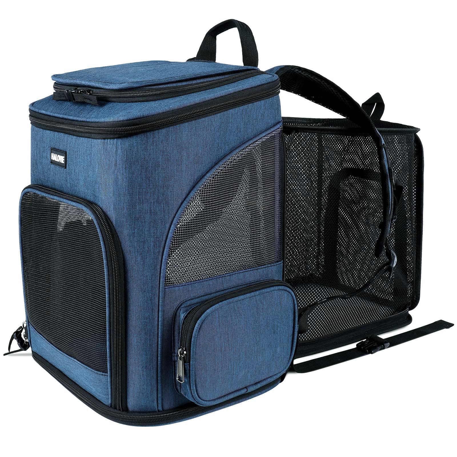 HALOVIE mochila para mascotas con malla de ventilación para aire fresco