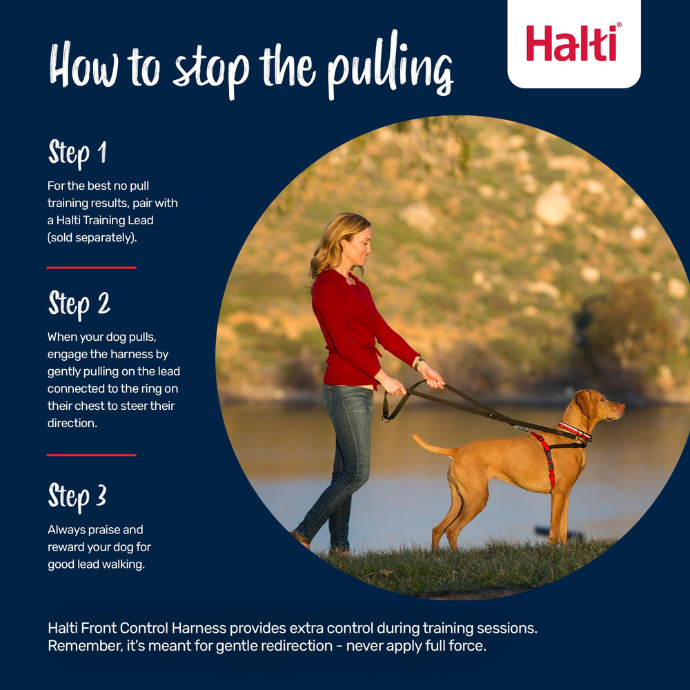 Arnés ajustable Halti de control frontal para perros grandes en tamaño L.