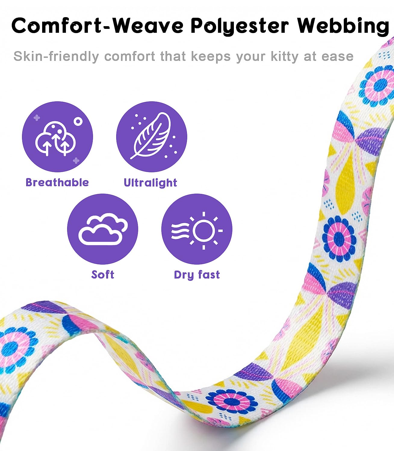 Arnés Halypet con ajuste 9-15 pulgadas para diferentes tamaños.