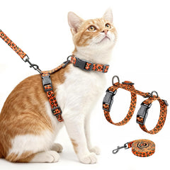 Halypet arnés gato ajuste 3 en 1: ajuste cómodo para paseos seguros.